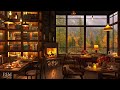 Stress Relief with Smooth Piano Jazz Instrumental Music in Cozy Coffee Shop Ambience on a Rainy Day