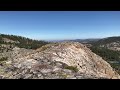 Panoramic view near Dick's Peak and Dick's Lake, Desolation Wilderness, Sierra Nevada, July 2021