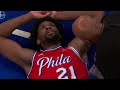 JOEL EMBIID EYES ROLLED BACK AFTER TOO MUCH PAIN WITH INJURY! TRIED TO SELF ALLEY!