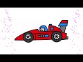 Drawing A Racing Car Step-By-Step Guide For Kids and Children Tutorial