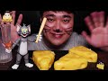 [No talking] Tom and Jerry cheesecake Real sound Eating sounds Mukbang