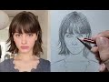 how to Draw a girl's face