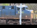 Stalling Freight Train Blows Sand and Wheel Slips Trying to Move