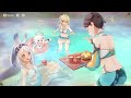 Mualani & Lumine bathing in the hot springs scene | Genshin Impact 5.0