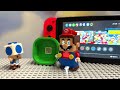 Lego Bowser locks the Nintendo Switch! Can Toad and Peach enter the Nintendo Switch to Help Mario?