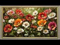 Poppy Oil Painting | Soft Piano Music | TV Screen Wallpaper Background | Vintage Framed Art for TV