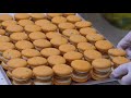 Amazing macaron mass production! Top 5 Delicious Korean Macarons Collection - Korean street food