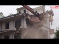 Dangerous Heavy Equipment Building Demolition Work, Amazing Fastest Excavator Destroys House