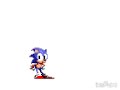 sonic getting hit by a rock. (test animation)