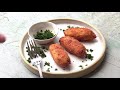 Croquettes filled with ham an a cheesy béchamel