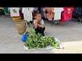 Poor girl - harvesting pumpkin tops goes to the market sell - buy clothes and pants and puppy care