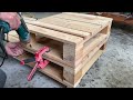Amazing Pallet Woodworking Techniques - The Most Beautiful Pallet Bench that You cannot Ignore