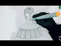 Step by step pencil drawing tutorial for girls with easy hairstyles for beginners🥰