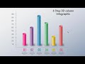 38.PowerPoint 3D Column Infographic | 6 Option bar Chart | Graphic Design | Free Template