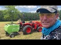 Bale Hay with Compact Tractor and Mini Hay Baler | IHI 855N Baler