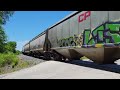 CPKC Bartlett Grain train heads toward South Jacksonville, IL on June 11, 2024