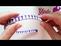 Como forrar un cintillo de forma trenzada con cinta | DIY Ribbon Headband | Como encapar tiara