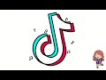 Drawing TikTok Logo Step-By-Step Guide For Kids Draw & Color Tutorial