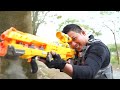 LTT Films : Silver Flash Black Man Nerf Guns Fight Criminal Group Tiger Mask Over War