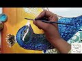 Textured Acrylic Painting on Canvas | Easy Techniques for Beginners | Wall hanging craft ideas Part3