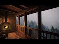 Cozy Rainfall on Balcony - Embrace the Warmth and Bliss Tonight of Rain Sounds