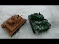 Rc Tanks Battle! The Winter Trenches War, part 1!❄💥 DAK Panzer IV v/s KV-1. Heng Long 1/16 Tanks.