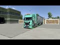 ets 2 livraison pommes Paris à Reims 179 km scania V8 R730 open pipe