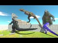 EVOLUTION of Godzilla 2014 VS T Rex Size Comparison Godzilla - Animal Revolt Battle Simulator
