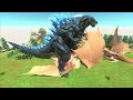 Which level of Godzilla Earth can defeat giant King Ghidorah - Animal Revolt Battle Simulator