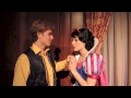 Snow White kisses Tommy on the forehead at Princess Fairytale hall with Rapunzel
