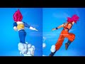 Super Saiyan God Goku and Vegeta recreated in Fortnite