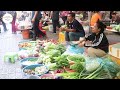 Amazing fresh foods sale in Bueng Trobek Plaza market | Cambodia market