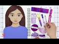 Paper Diy Makeup - Haerin Devil makeup tutorials #1 | ASMR | Paper cosmetics | Paper DIY Plus