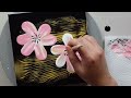 (896) New style background | Painting flowers with a spoon | Easy painting ideas | Designer Gemma77