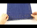 Jeans are too long, shorten it with this sewing method while Keeping The Original Hem | Sewing Tips
