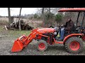 #129 How to back drag without hurting your front end loader cylinders - Kubota B2601 and others.