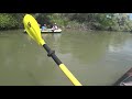 What a Dangerous Low Head Dam looks like from Upstream from the Low Vantage Point of a Kayak