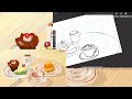 Cafe ambience ☕️🍰 Drawing process video