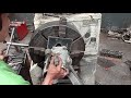 Bubut dan buat drat kiri crankcase vespa setelah d las | restoration crancase motor vespa on a lathe