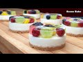No-Bake / No-Egg / Easy Fruit Mini Cheesecake Recipe