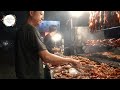 Explore in night street food for roasted meats and adobo | fresh foods compilation