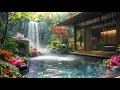 Tranquil Rainfall in a Japanese Garden🌺Rain Sounds and Piano Music for Deep Sleep and Relaxation
