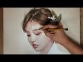 한복/watercolor portrait painting/수채화/水彩畫