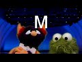 A girl imitates Jim Henson and Frank Oz