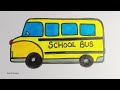 How to draw School bus step by step | School bus drawing for kids | easy drawing for kids