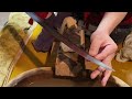 【4K】Japanese sword sharpening process 