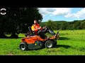Ride On Flail Mower! Can This Fell A Tree? Its pretty good at BRAMBLES too! Stella Racoon 95 4x4!