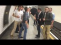Funny french guys dancing at the tube