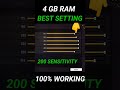 Free Fire After Update 4gb Ram 200 Sensitivity Best  Settings ⚡ 200 Sensitivity Setting In Free Fire