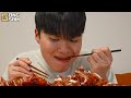 ASMR MUKBANG | Giant BBQ Chicken Drumsticks, black bean noodles, fried egg recipe ! eating
